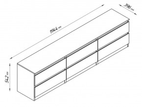 2.03.03.110.4 КАСТОР тумба 6 ящиков RU серая в Кировграде - kirovgrad.ok-mebel.com | фото 4