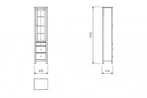 2.08.07.120.1 САГА шкаф с витриной 50 белый RU в Кировграде - kirovgrad.ok-mebel.com | фото 3