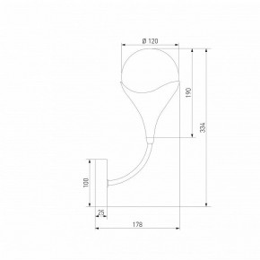 Бра Eurosvet Calyx 60168/1 латунь в Кировграде - kirovgrad.ok-mebel.com | фото 3