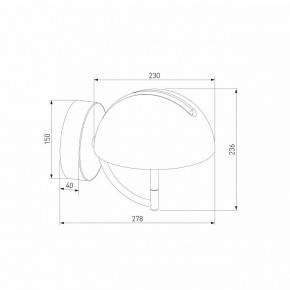 Бра Eurosvet Emisfero 50083/1 LED золото в Кировграде - kirovgrad.ok-mebel.com | фото 3