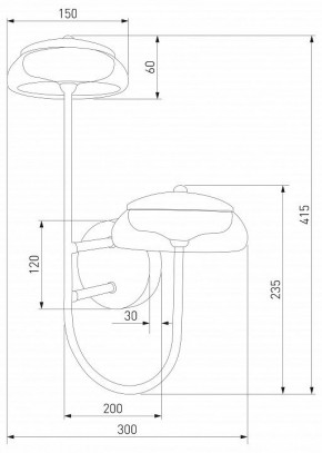 Бра Eurosvet Fungo 50388/2 LED черный в Кировграде - kirovgrad.ok-mebel.com | фото 5