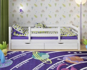 Детская кровать из массива березы Соня-5 (Белый/Лак) в Кировграде - kirovgrad.ok-mebel.com | фото 1