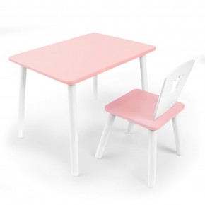 Детский комплект стол и стул «Корона» Rolti Baby (розовый/розовый, массив березы/мдф) в Кировграде - kirovgrad.ok-mebel.com | фото
