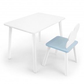 Детский комплект стол и стул «Облачко» Rolti Baby (белый/голубой, массив березы/мдф) в Кировграде - kirovgrad.ok-mebel.com | фото