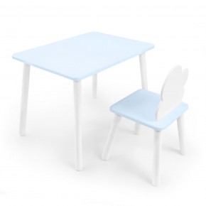 Детский комплект стол и стул «Облачко» Rolti Baby  (голубая столешница/голубое сиденье/белые ножки) в Кировграде - kirovgrad.ok-mebel.com | фото