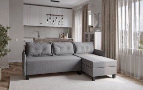 Диван-кровать угловой Киркас серый, ткань рогожка в Кировграде - kirovgrad.ok-mebel.com | фото 2