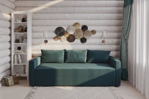 Диван-кровать Вало сине-зелёный, ткань рогожка в Кировграде - kirovgrad.ok-mebel.com | фото 2