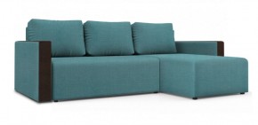 Диван угловой Алиса 3 Vital BLUE - Teos Dark Brown в Кировграде - kirovgrad.ok-mebel.com | фото