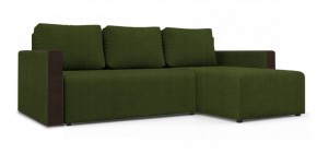 Диван угловой Алиса 3 Vital GREEN - Teos Dark Brown в Кировграде - kirovgrad.ok-mebel.com | фото