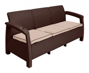 Диван Yalta Premium Sofa 3 Set (Ялта) шоколадный (+подушки под спину) в Кировграде - kirovgrad.ok-mebel.com | фото 2