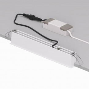 DK2515-WB Встраиваемый светильник SPACE со светодиодом L240mm 220V 20W 38° 4000К IP20 белый/черный алюминий в Кировграде - kirovgrad.ok-mebel.com | фото 3