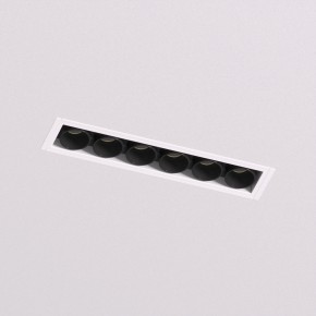 DK2531-WB Встраиваемый светильник SPACE со светодиодом под шпатлевку L126mm 220V 10W 38° 4000К IP20 белый/черный алюминий в Кировграде - kirovgrad.ok-mebel.com | фото 2