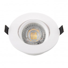 DK3020-WH Встраиваемый светильник, IP 20, 10 Вт, GU5.3, LED, белый, пластик в Кировграде - kirovgrad.ok-mebel.com | фото 4