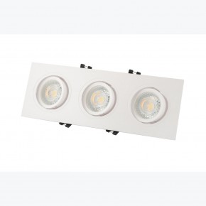 DK3023-WH Встраиваемый светильник, IP 20, 10 Вт, GU5.3, LED, белый, пластик в Кировграде - kirovgrad.ok-mebel.com | фото 3