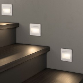 DK3050-WH Светильник встраиваемый в стену, IP 20, LED 3000, 1 Вт, белый, пластик в Кировграде - kirovgrad.ok-mebel.com | фото 6