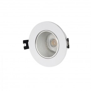 DK3061-WH+CH Встраиваемый светильник, IP 20, 10 Вт, GU5.3, LED, белый/хром, пластик в Кировграде - kirovgrad.ok-mebel.com | фото