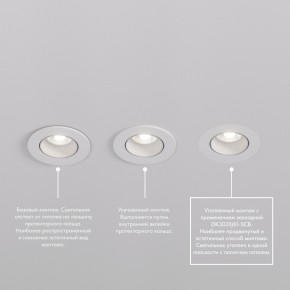 DK3061-WH Встраиваемый светильник, IP 20, 10 Вт, GU5.3, LED, белый/белый, пластик в Кировграде - kirovgrad.ok-mebel.com | фото 4