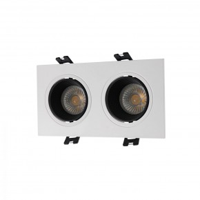 DK3072-WH+BK Встраиваемый светильник, IP 20, 10 Вт, GU5.3, LED, белый/черный, пластик в Кировграде - kirovgrad.ok-mebel.com | фото