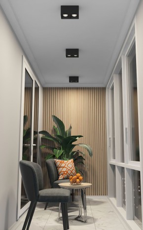 DK3085-BK+CH Светильник накладной IP 20, 10 Вт, GU5.3, LED, черный/хром, пластик в Кировграде - kirovgrad.ok-mebel.com | фото 2