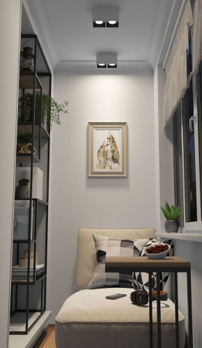 DK3085-WB+WH Светильник накладной IP 20, 10 Вт, GU5.3, LED, бело-черный/белый, пластик в Кировграде - kirovgrad.ok-mebel.com | фото 2