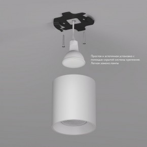 DK3090-WH Светильник накладной IP 20, 10 Вт, GU5.3, LED, белый/белый, пластик в Кировграде - kirovgrad.ok-mebel.com | фото 2