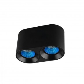 DK3096-BK+CY Светильник накладной IP 20, 10 Вт, GU5.3, LED, черный/голубой, пластик в Кировграде - kirovgrad.ok-mebel.com | фото
