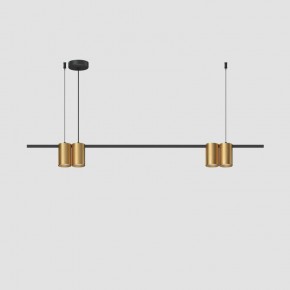DK4061-BK+SG Подвесной светильник ORBIT, IP20, 4xGU10 LED до 15 Вт, черный + сатинированное золото, алюминий в Кировграде - kirovgrad.ok-mebel.com | фото 2