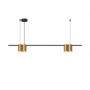 DK4061-BK+SG Подвесной светильник ORBIT, IP20, 4xGU10 LED до 15 Вт, черный + сатинированное золото, алюминий в Кировграде - kirovgrad.ok-mebel.com | фото 3