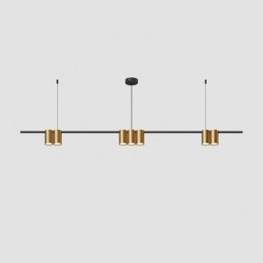 DK4063-BK+SG Подвесной светильник ORBIT, IP20, 7xGU10 LED до 15 Вт, черный + сатинированное золото, алюминий в Кировграде - kirovgrad.ok-mebel.com | фото