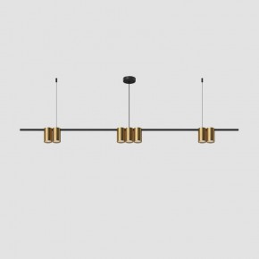 DK4063-BK+SG Подвесной светильник ORBIT, IP20, 7xGU10 LED до 15 Вт, черный + сатинированное золото, алюминий в Кировграде - kirovgrad.ok-mebel.com | фото 2