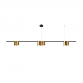 DK4063-BK+SG Подвесной светильник ORBIT, IP20, 7xGU10 LED до 15 Вт, черный + сатинированное золото, алюминий в Кировграде - kirovgrad.ok-mebel.com | фото 3