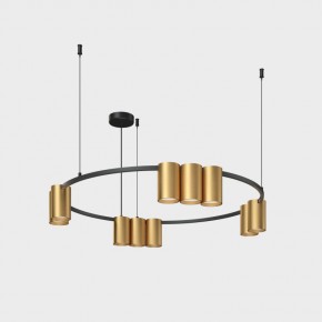 DK4065-BK+SG Подвесной светильник ORBIT , IP20, 10xGU10 LED до 15 Вт, черный + сатинированное золото, алюминий в Кировграде - kirovgrad.ok-mebel.com | фото 2