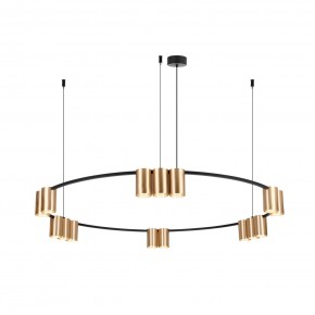 DK4067-BK+SG Подвесной светильник ORBIT, IP20, 15xGU10 LED, до 15 Вт, черный + сатинированное золото, алюминий в Кировграде - kirovgrad.ok-mebel.com | фото 3