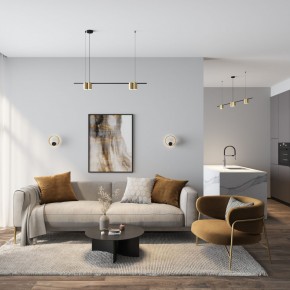 DK5060-BK+SG Бра ORBIT, IP20, 3000К, LED, 10 Вт, черный + сатинированное золото, алюминий в Кировграде - kirovgrad.ok-mebel.com | фото 5