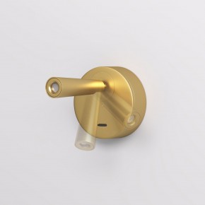 DK5072-SB Бра SHINE WALL со светодиодом, D104*H68, IP20, 3000К, 3W, RA?90, сатинированная латунь, алюминий в Кировграде - kirovgrad.ok-mebel.com | фото 3