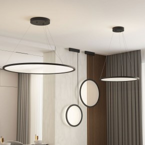 DK6616-BK Подвесной горизонтальный светильник Veil со светодиодом H900 d600 220V 48W 3000-6000K IP20 черный алюминий в Кировграде - kirovgrad.ok-mebel.com | фото 5