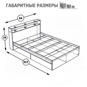 Камелия Кровать 0900, цвет белый, ШхГхВ 93,5х217х78,2 см., сп.м. 900х2000 мм., без матраса, основание есть в Кировграде - kirovgrad.ok-mebel.com | фото 3