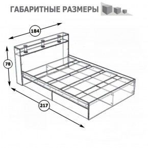 Камелия Кровать 1800, цвет белый, ШхГхВ 183,5х217х78,2 см., сп.м. 1800х2000 мм., без матраса, основание есть в Кировграде - kirovgrad.ok-mebel.com | фото 4