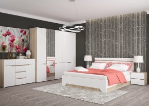 Комод 1200 АНТАЛИЯ (Сонома/Белый софт) в Кировграде - kirovgrad.ok-mebel.com | фото 3