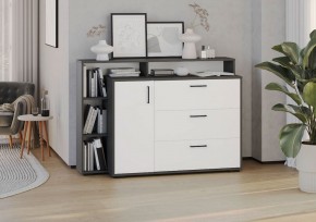 Комод с дверкой и тремя ящиками (графит/белый) в Кировграде - kirovgrad.ok-mebel.com | фото 3