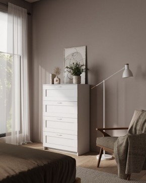 Комод СИРИУС с четырьмя ящиками, цвет белый в Кировграде - kirovgrad.ok-mebel.com | фото