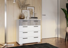 Комод Стандарт-5 NEW (белый/цемент светлый) в Кировграде - kirovgrad.ok-mebel.com | фото 3
