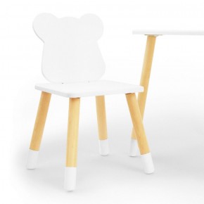 Комплект детской мебели стол и два стула Мишутка (Белый/Белый/Береза) в Кировграде - kirovgrad.ok-mebel.com | фото