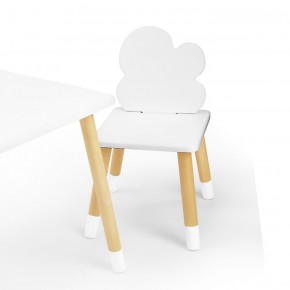 Комплект детской мебели стол и два стула Облачко (Белый/Белый/Береза) в Кировграде - kirovgrad.ok-mebel.com | фото