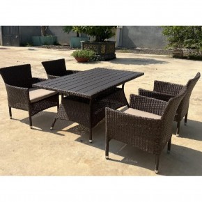 Комплект мебели из иск. ротанга AM-196B/T196 Brown 4Pcs (4+1) в Кировграде - kirovgrad.ok-mebel.com | фото 3