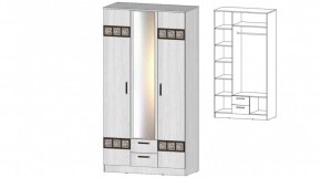 КОСТА-РИКА Шкаф 3-х створчатый (анкор светлый) в Кировграде - kirovgrad.ok-mebel.com | фото