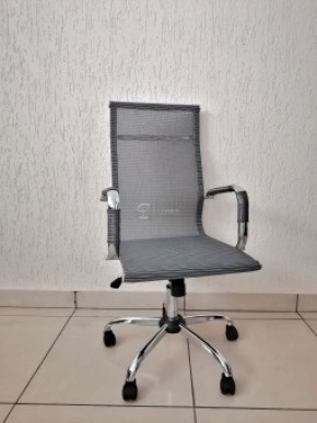 Кресло Barneo K-111H для персонала (серая сетка) в Кировграде - kirovgrad.ok-mebel.com | фото