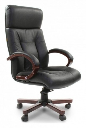 Кресло для руководителя Chairman 421 черный/орех темный, черный в Кировграде - kirovgrad.ok-mebel.com | фото