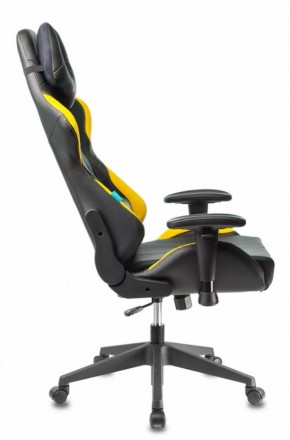 Кресло игровое Бюрократ VIKING 5 AERO YELLOW черный/желтый в Кировграде - kirovgrad.ok-mebel.com | фото 2