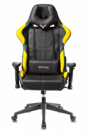 Кресло игровое Бюрократ VIKING 5 AERO YELLOW черный/желтый в Кировграде - kirovgrad.ok-mebel.com | фото 3